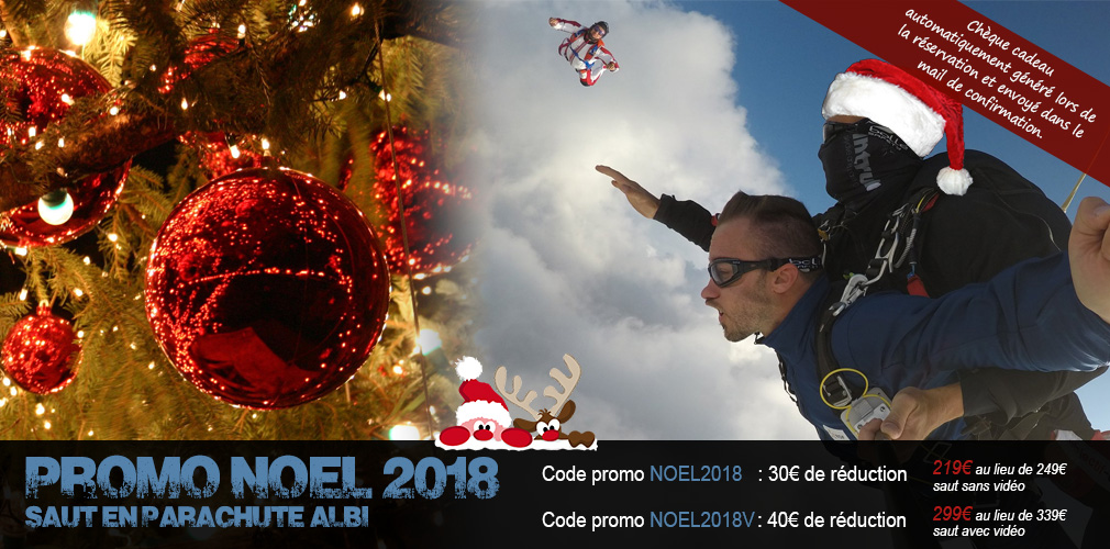 Soldes noël 2018 saut en parachute